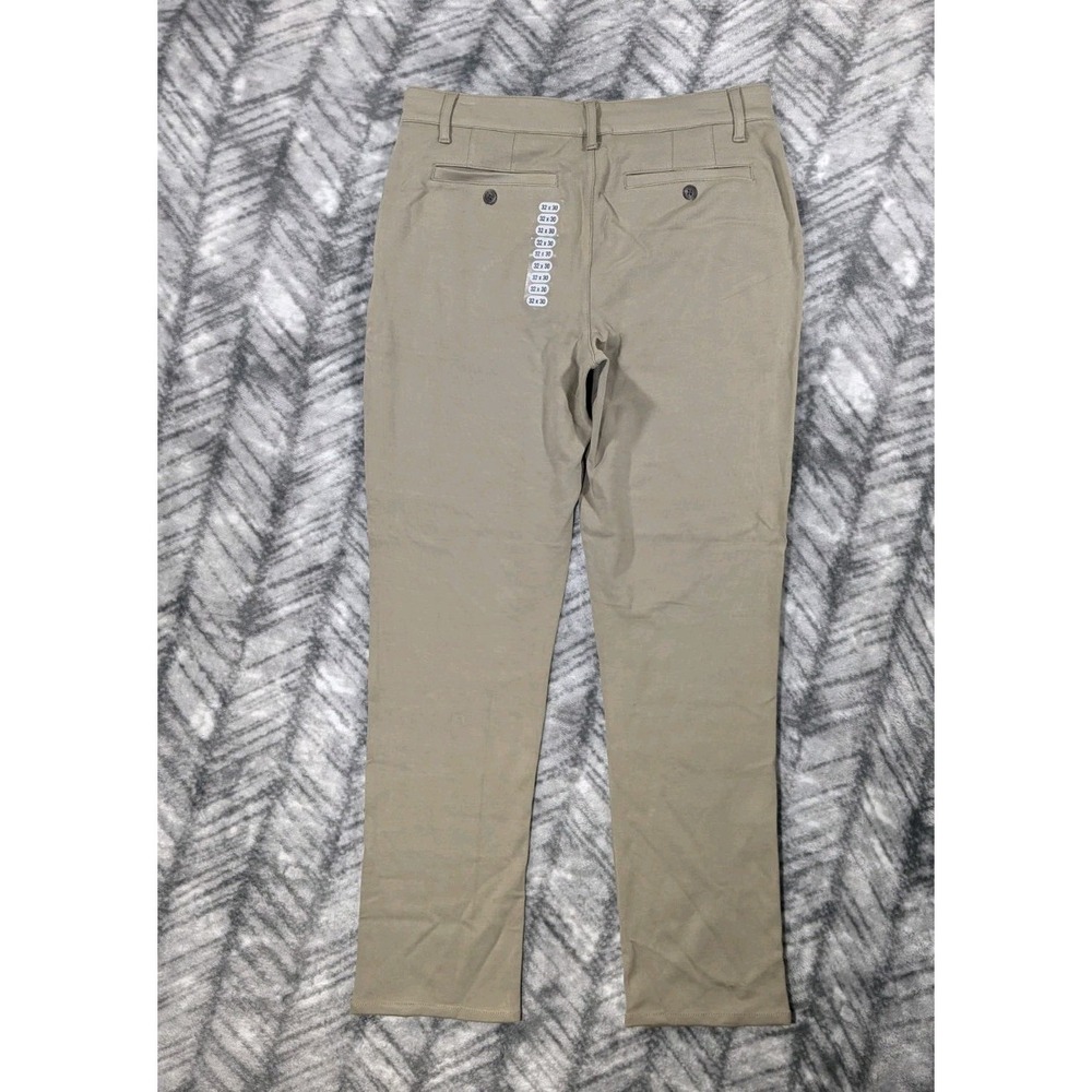 True Classic 32 Beige Carbon Comfort Knit Slim Chino Pants Travel Commuter NWT